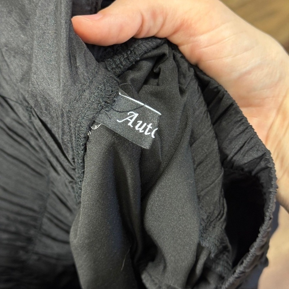 High Waisted Running Shorts Medium Nylon Athletic Gym Black Athleisure Automet - Picture 9 of 11